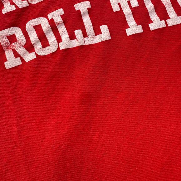 Vintage 1970's Alabama Crimson Roll Tide Red White Football Tee Shirt Sz XS VTG - Picture 3 of 10